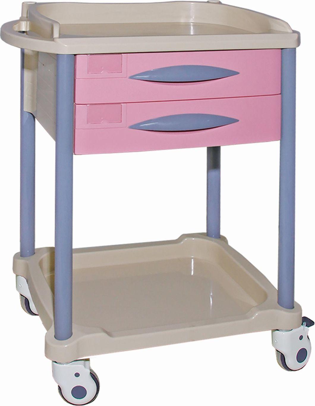 Colorful Manufacturer Size OEM ABS Medical Nursing Cart Mobile Drug Medication Changing Patient Nursing Medicine Trolley/Cart