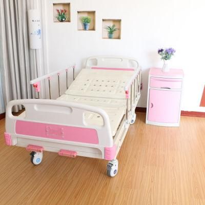 A04-2 ABS Pink Two Crank Two Functions Hospital Bed