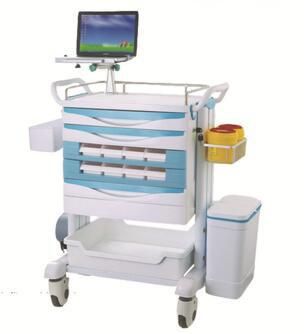 Mobile Hospital Patient ABS Wheels Nursing Trolley