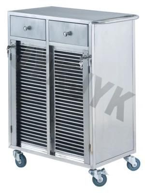 Stainless Steel Cart for Medical Record Holders