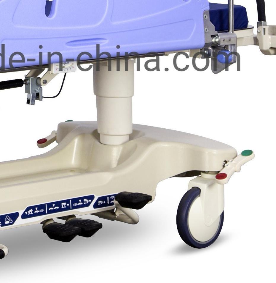 SAE-Tc-04 Medical Emergency Trolley X-ray Transport Hospital Hydraulic Patient Stretcher