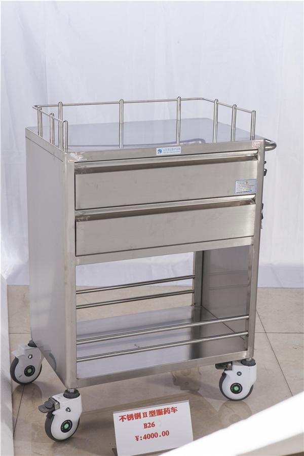 Hospital Stainless Steel Medical Drug Cart Medicine Delivery Trolley