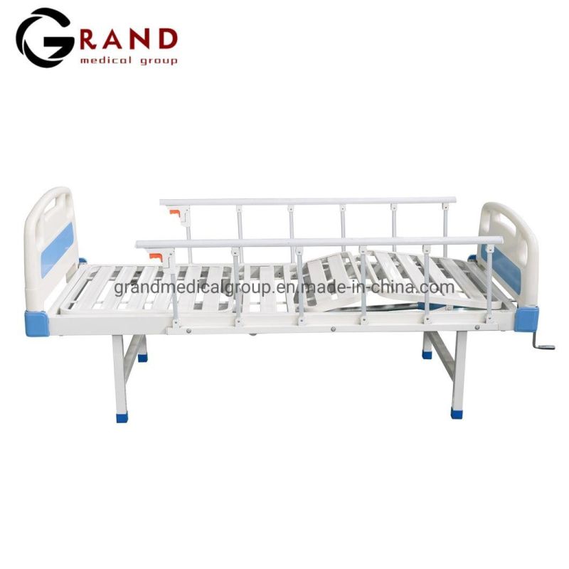 Hot Selling ABS Head Board Manual Two Crank Hospital Bed for Clinc and Hospital