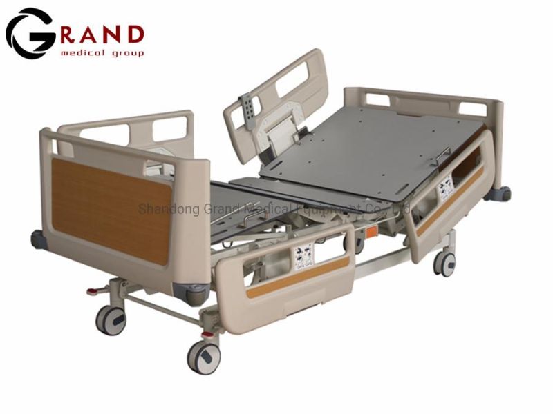 Factory Multifunction Folding Medical Furniture ICU Patient Metal Multifunction Folding Medical Furni Nursing Adjustable Electric Hospital Bed with Casters