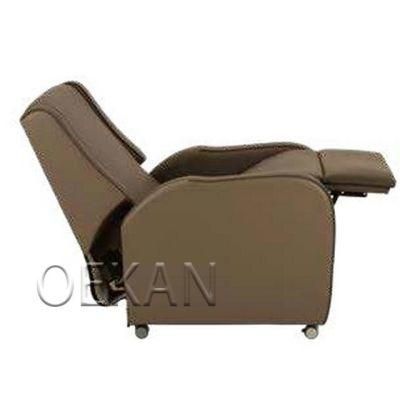 Hospital Furniture Adjustable Movable Leather Recliner Sofa Resting Sofa with Wheels