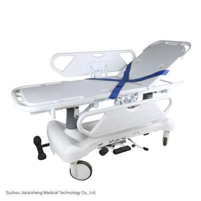 Medical Hydraulic Emergency Hospital Furniture PP Patient Transfer Trolley Stretcher