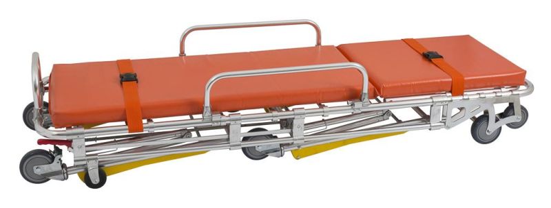 Low Price Medical Aluminum Alloy Folding Ambulance Stretcher Trolley