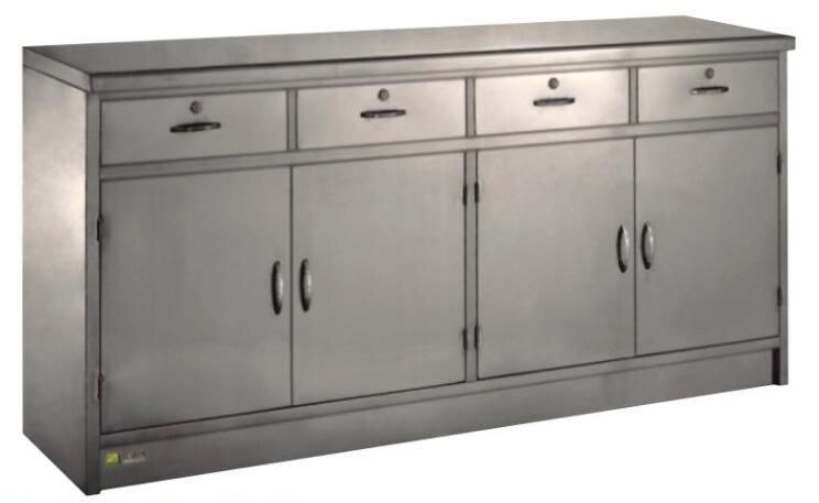 Medical Furniture Cabinet 4 Drawers Stainless Steel Cupboard