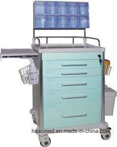 HS-Pat009A ABS Plastic Multifunction Anesthesia Emergency Medical Trolley