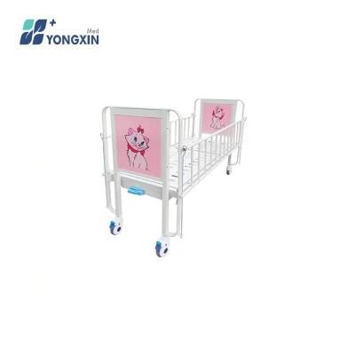 Yx-C-2 Hospital Use One Function Manual Epoxy Painted Steel Children Bed