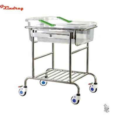 with Wheels Hospital Stainless Steel Steel Coating Baby Cart Hospital Newborn Baby Trolley