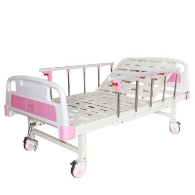 Medical Patient Bed Manufacturer ABS Single Crank Manual Hospital Bed