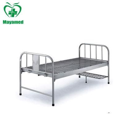My-R013b Hospital Furniture Stainless Steel Flat Bed