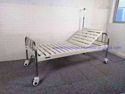 Medical Supplies Stainless Steel Two Functions Manual Bed Hospital Bed