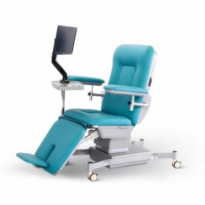 Mt Medical Electric Adjustable Hospital Medical Patient Donation Drawing Manufacturer Cheap Blood Collection Donor Dialysis Chair