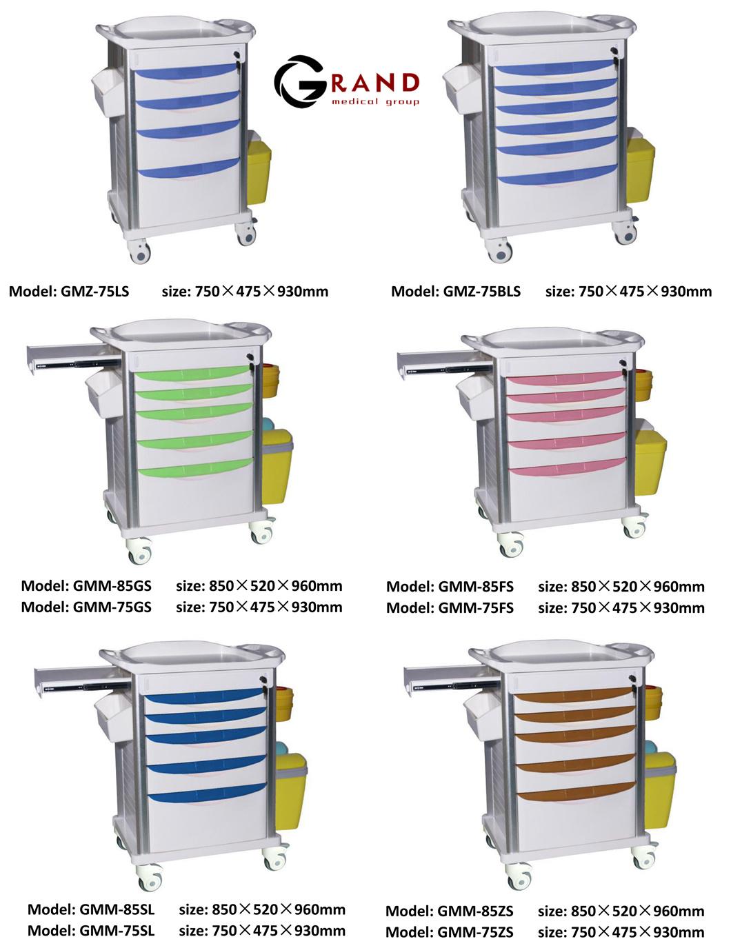 Simple ABS Hospital Emergency Ambulance Medical Drugs Trolley/Cart ABS Hospital Medical Clinic Nursing Treatment Drug Rescue Trolley