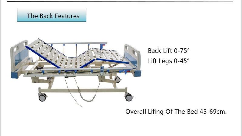 Aluminum Alloy Side Rails 2 Function Electric Hospital Bed dB04