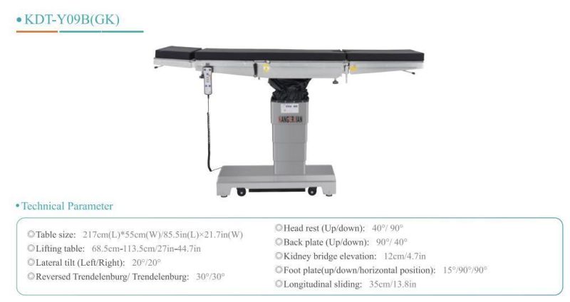 CE Hospital Medical Electrohydraulic Operating Table Xtss-065-4