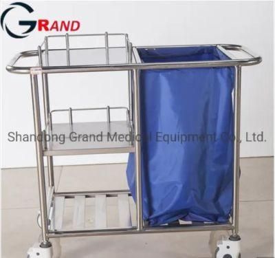 Bestest Price Hospital Furniture Stainless Steel Waste Collecting Trolley
