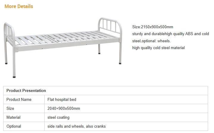 Cheap Simple Single Manual Bed for Metal Headboard Mesh Clinic Hospital for Hospital Equipment