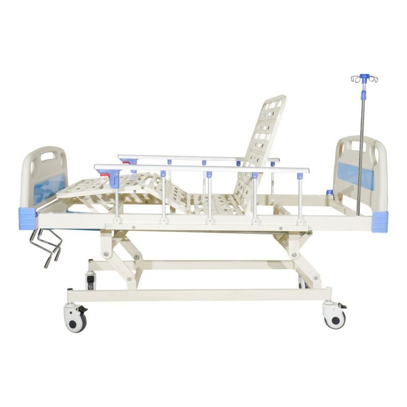 Hospital Medical Equipment Nursing Bed 3 Function Manual 3 Crank Hospital Bed