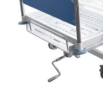 HS5147 Hospital Furniture Manual Grid Medical Nursing Bed with Beddings Tray