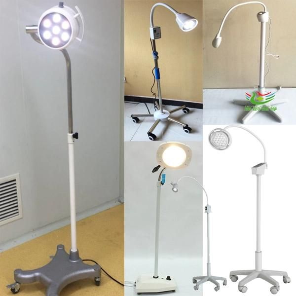 Hospital Furniture ICU Bed Medical Nursing Manual Hospital Bed with Examintation Lamp