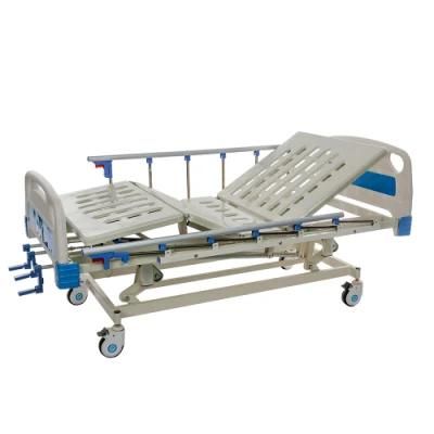 Clinic Furniture Three Function Manual Medical Bed for Patient Therapy
