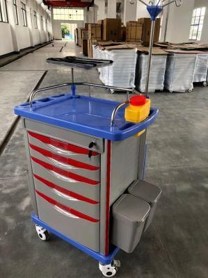 Emergency Hospital Trolley Hospital Medical Cart Mobile Movable First Aid Cart New Metal Emergency Trolley