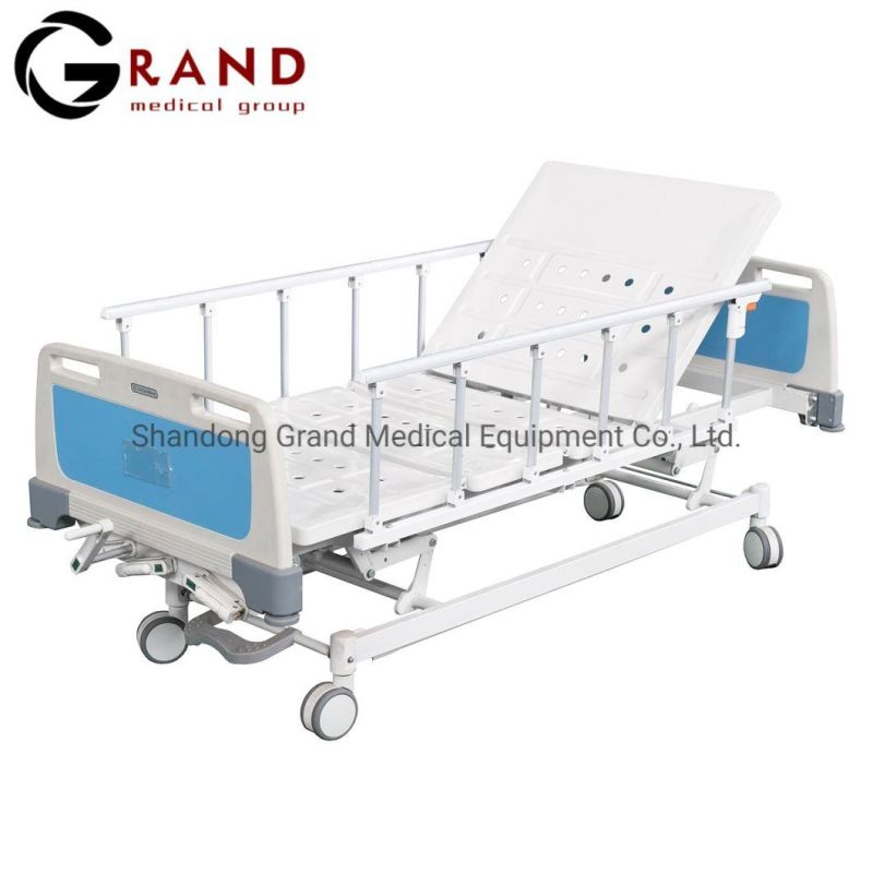 Two Crank Manual Adjusted Hospital Nursing Bed for Hospital Furniture