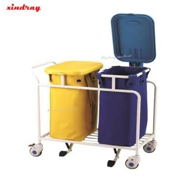 with CE Approved Hospital Waste Collecting Trolley with Two Bags