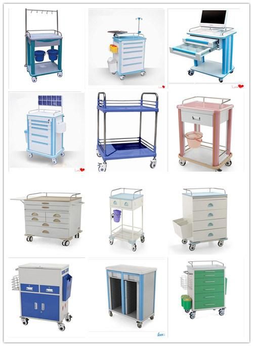 Steel Medical Emergency Trolley with Castor