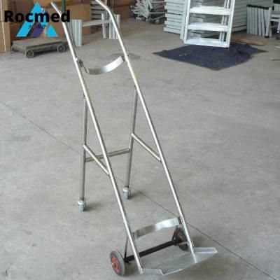 Cheap Price Manufacturer Stainless Steel Oxygen Bottle Cart Cylinder Trolley