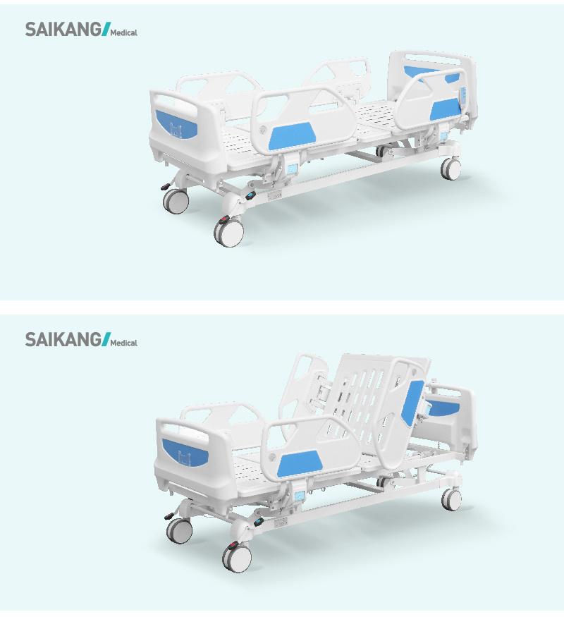 B5e8y-Sh China Steel Electric Cheap Hospital Patient Bed with ABS Siderails Manufacturer