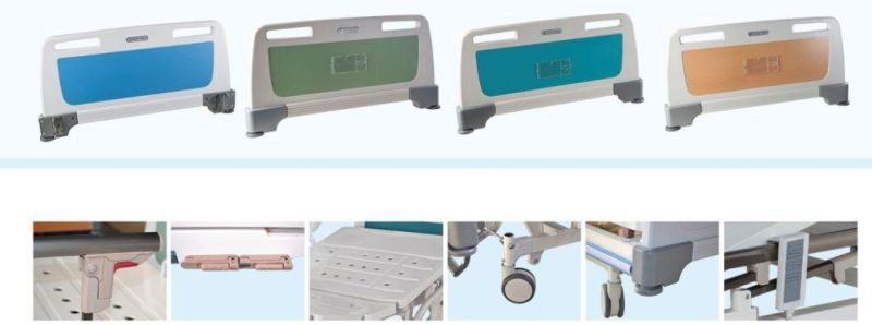 Hopsital Equipment ABS Hanging Head Strip Style Double Shake Bed Manual Clinic Patient Bed Two Functions Hospital Beds