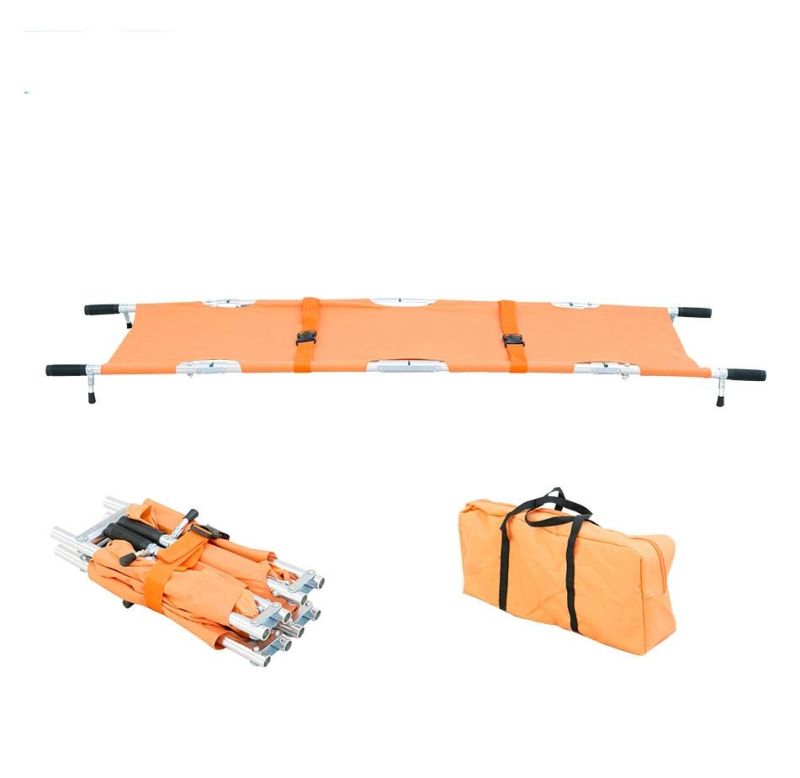 Aluminum Quarter Folding Stretcher /Light Weight 4 Folding Ambulance Stretcher (RC-F6)