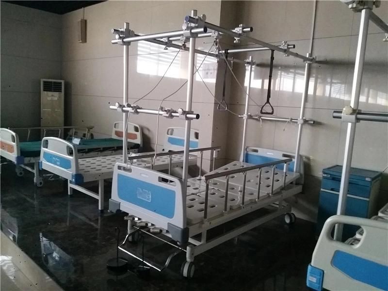 OEM Hospital Equipment ABS Hospital Bed Orthopedic Four Cranktraction Medical Nursing Bed