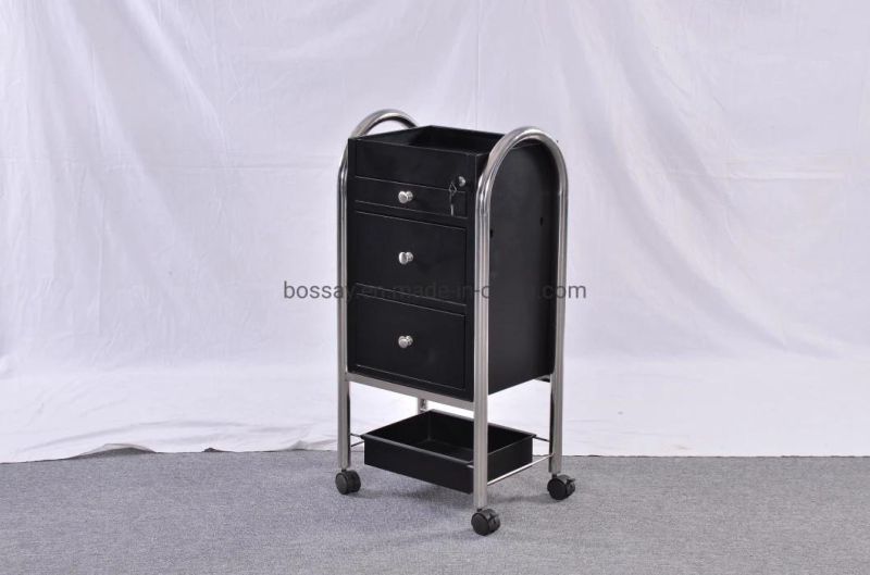 Trolley 3 Three Drawers with Tray Metal Mobile Cart