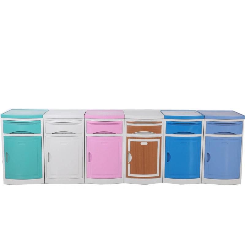 Clinic Patient Medical ABS Storage Over Bed Hospital Cabinets Mobile Hospital Bedside Cabinet with Castors Furniture Accessories ABS Beside Cabinet with Draws