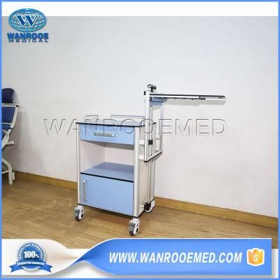 Bc010e Ready for shipment Wooden Hospital Beside Locker with Over Bed Table