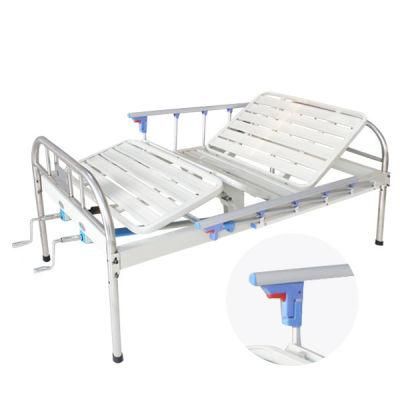 Beds in Stock! China Factory Supply Hospital Manual Bed with Two Cranks for Mobile Hospitals