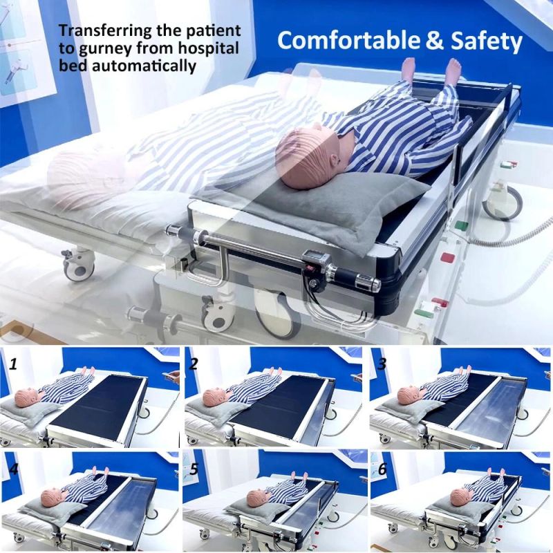 Automatic Electirc Patient Transfer Gurney in Hospital