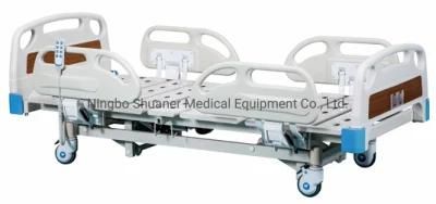 Medical 3 Function Electric Hospital Bed with Side Rails ICU Hospital Bed