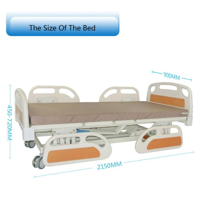 Orange Color Manual 3 Function Hospital Bed for Patient Bc05-1