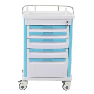 Medical Emergency Trolley Hospital Double Side Medicine Trolleys