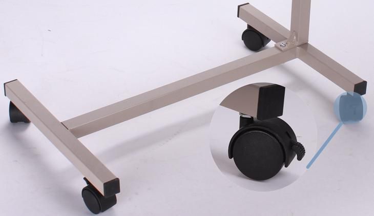 Wholesale Hospital Adjustable Mobile Over Bed Table Movable Dining Table with Castors
