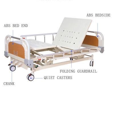 Top Sale CE Approved Multi-Functions Manual Hospital Bed