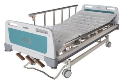 Three-Function Medical Three Crank Manual Patient Bed for Hospital