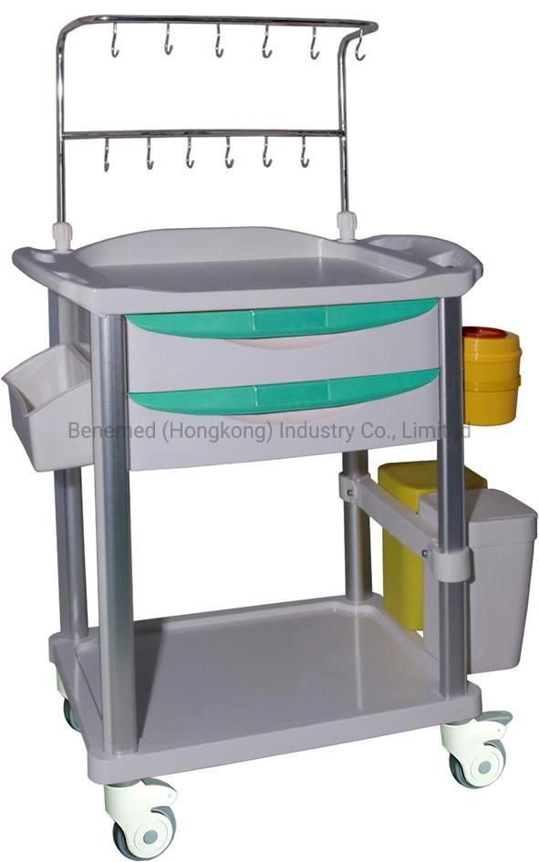 ABS Multi-Functional Hospital Treatment Infusion Trolley Transfusion Trolley