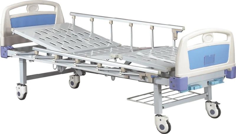Two Cranks Manual Hospital Bed with ABS Head Foot Board